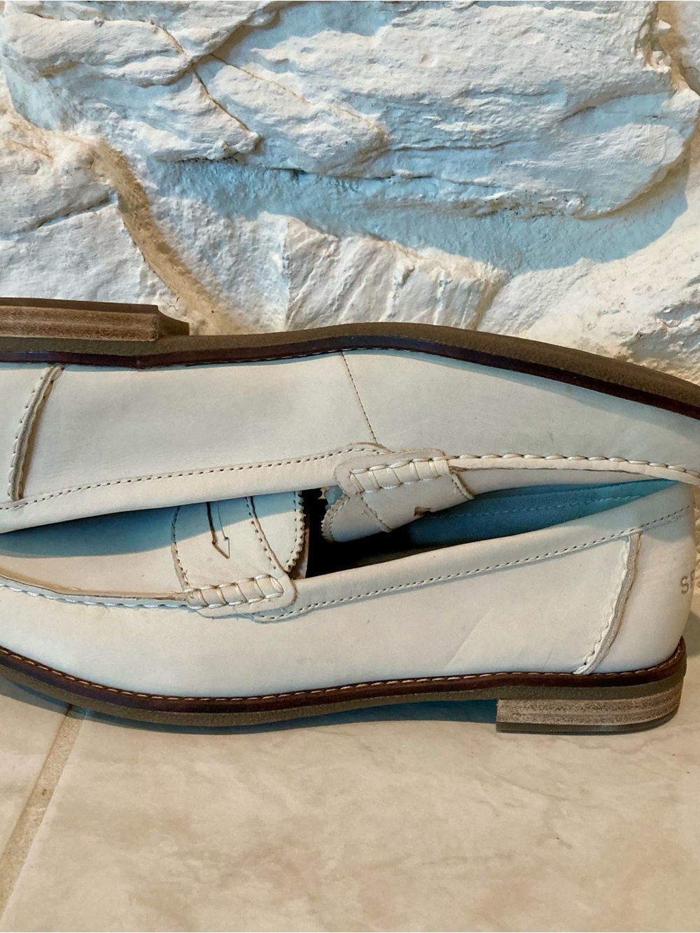 NWOT Sperry Seaport Penny loafer in ivory leather, women’s size 9. - Picture 5 of 12
